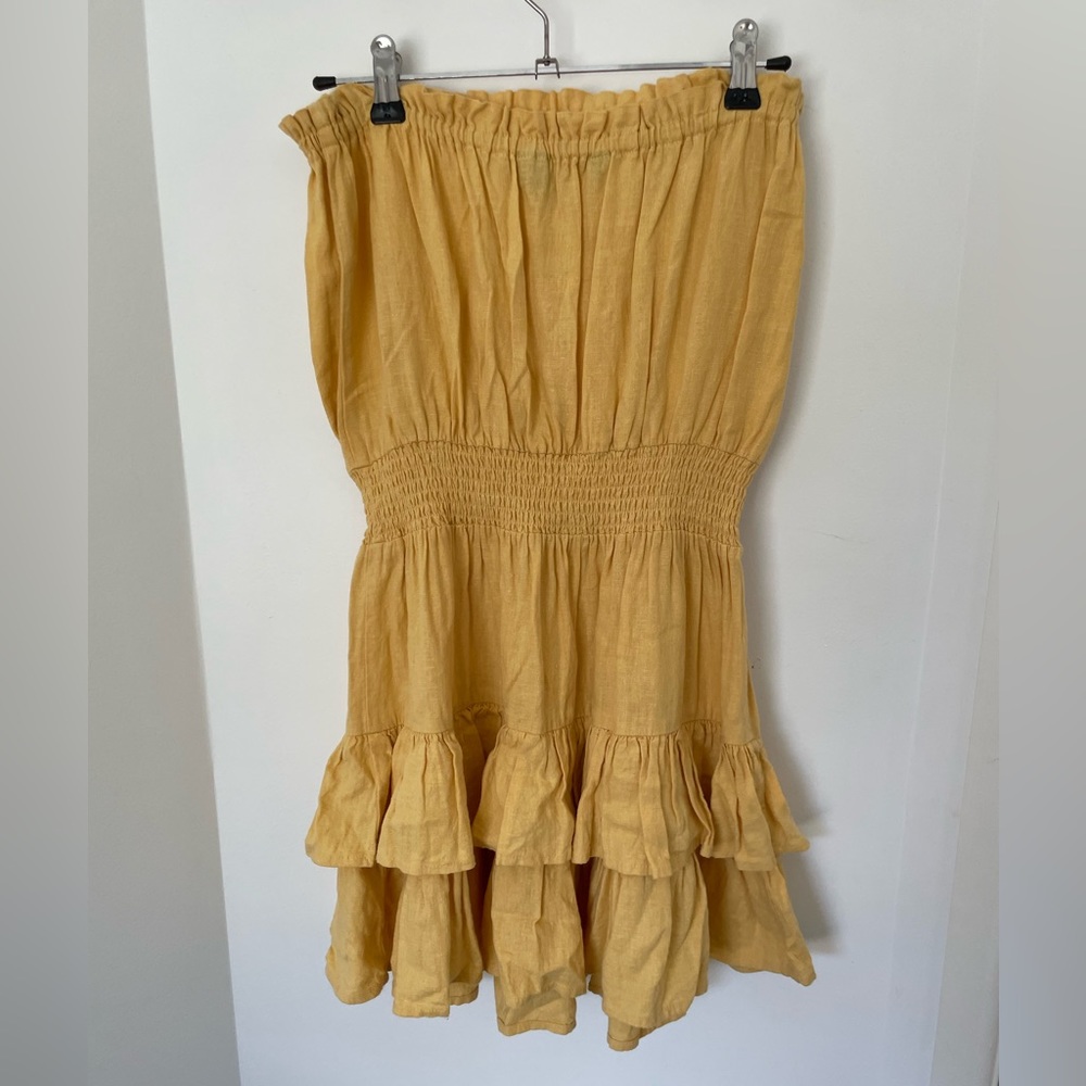 Yellow strapless Glassons dress - Picture 2 of 3